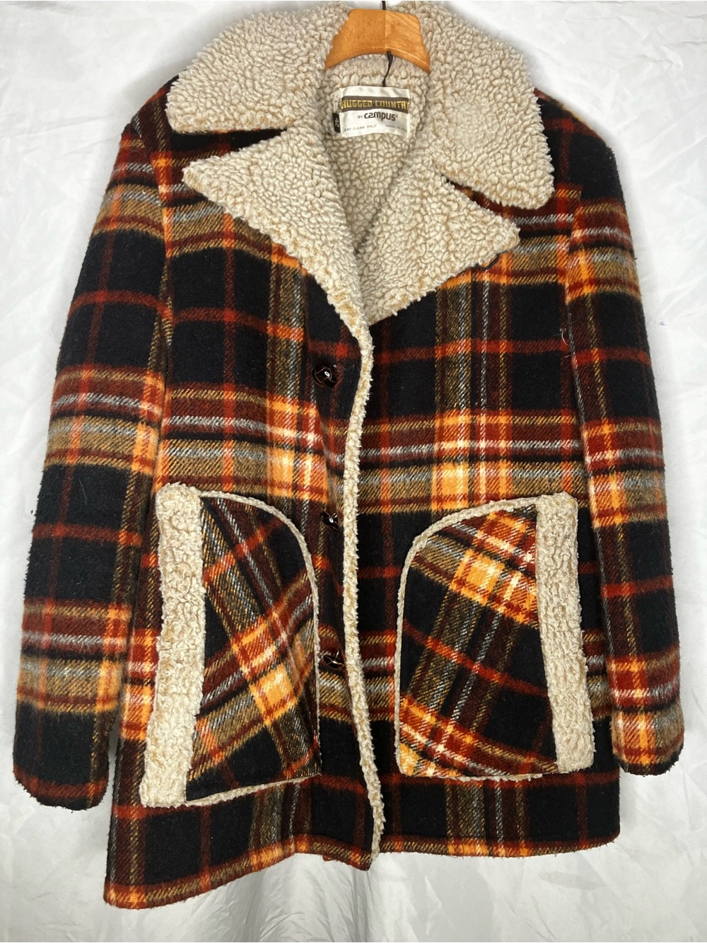 Campus VTG 1970s plaid chore coat 42